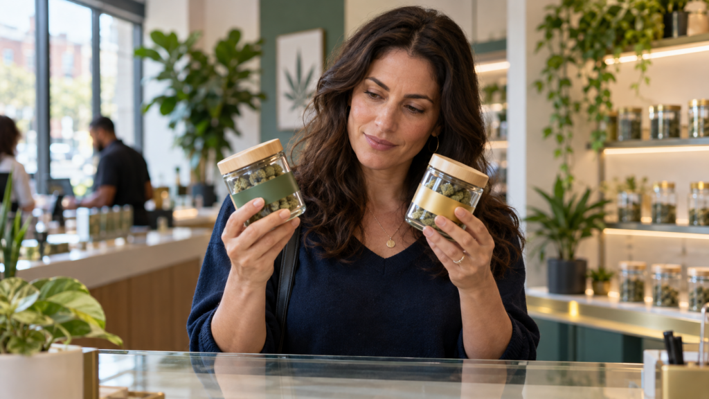 Visual guide to the difference between indica and sativa
